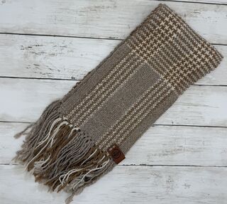 Hand Woven Scarf - Warm Grey Neutrals
