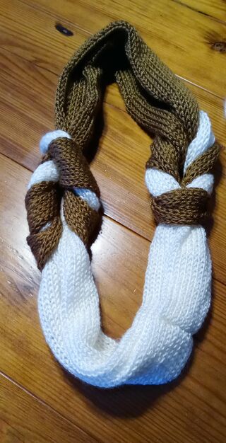 Photo of Knit and Braided Infinity Scarf