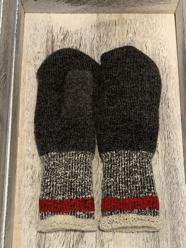 Alpaca Thermal Mittens Striped