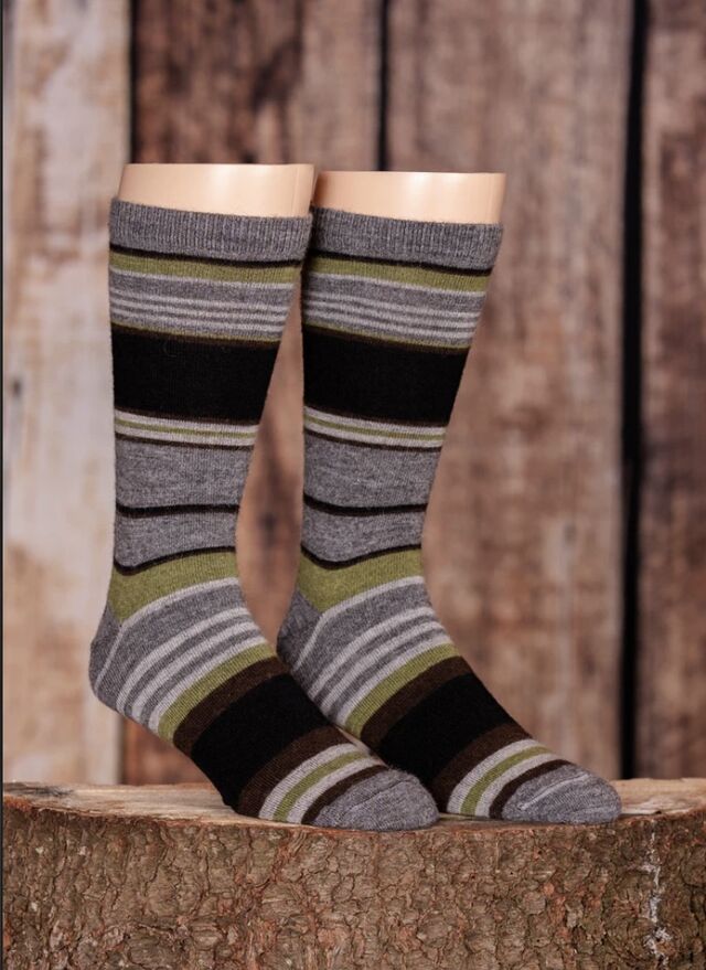 Alpaca Striped Dress Sock