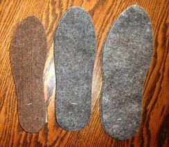 Photo of Boot Inserts made from alpaca fleece