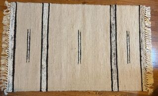 Photo of Black White Accented Pure Alpaca Rug