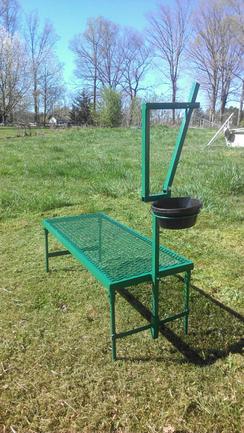Photo of goat milking stand